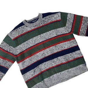 Vintage Striped Sweater Y2K American Eagle Outfitters Unisex XL Wool Blend